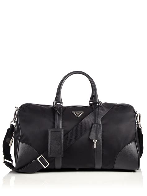 prada nylon and leather duffel bag price|Prada nylon leather bag.